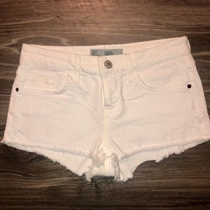 Topshop Moto Daisy White Denim Shorts 2 US